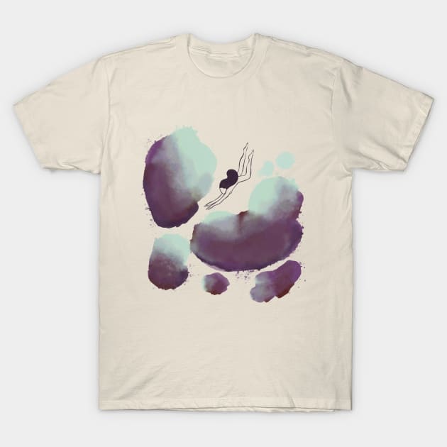 Diving deep watercolor T-Shirt by jill_gori